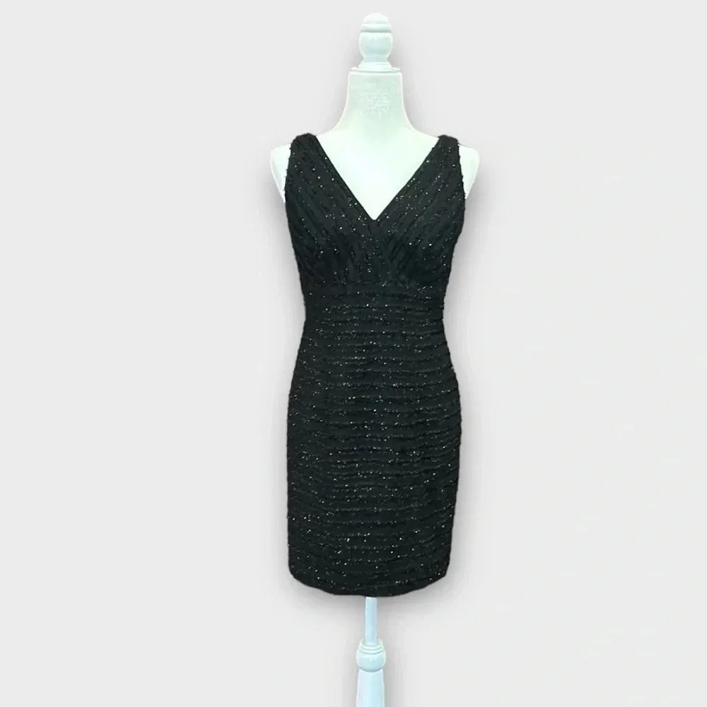 W by Worth Black Sleeveless Mini Dress Size 6 - Picture 1 of 8